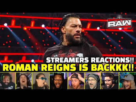Видео: Роман Рейнс возвращается на RAW: подборка реакций стримеров | WWE RAW 14 июля 2025 г.