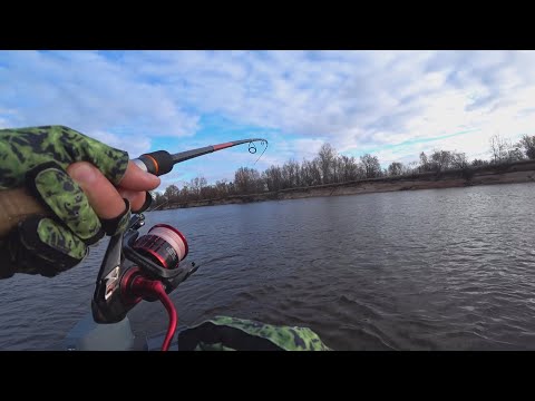Видео: Рыбалка на Припяти осенью | Джиг с лодки в конце октября