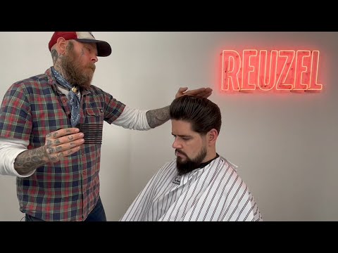 Видео: Длинная стрижка Помпадур от студии Reuzel