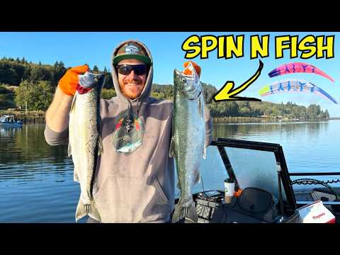 Видео: Ловля кижуча на приманки Spin N Fish (полная разбивка по удилищу/катушке/леске и Spin N Fish)
