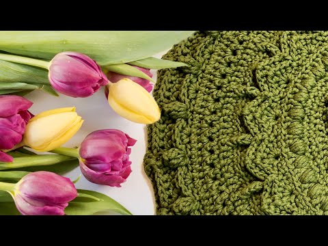 Видео: МК рельефный ковёр/салфетка 19-25 ряд