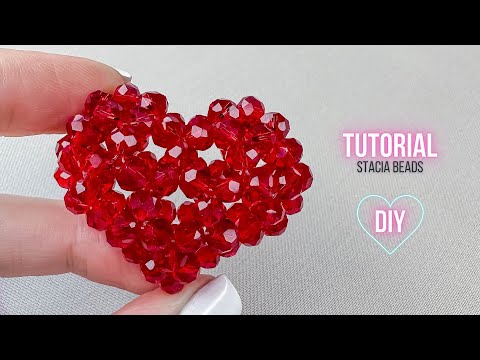 Видео: Хрустальное сердце из бусин