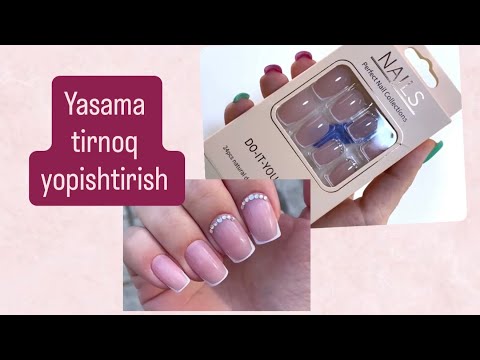 Видео: Yasama tirnoq yopishtirishni organish uy sharoitida. Накладные ногти #tirnoq #yasamatirnoq 