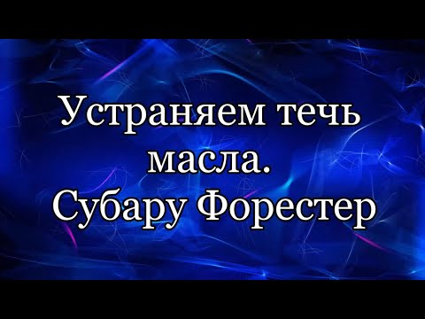 Видео: Течь масла. Субару Форестер