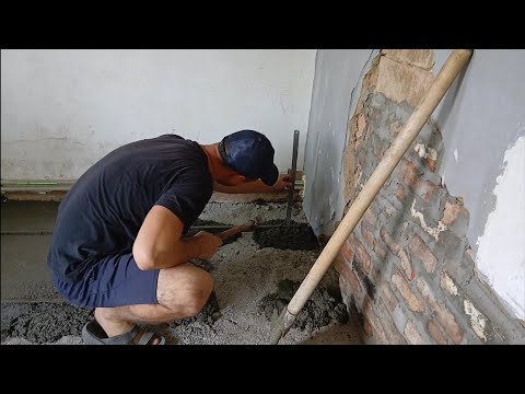 Видео: Бетонуємо підлогу в кімнаті.Ремонт рухається вперед! 