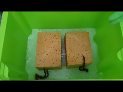 Видео: ASMR (38) New sponges w/soapy water/Новые губки с мыльной водой/Много пены/АСМР 🍞🍞