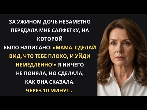 Видео: «Мама, не спрашивай — просто встань и уходи!» — записка дочери спасла мне жизнь
