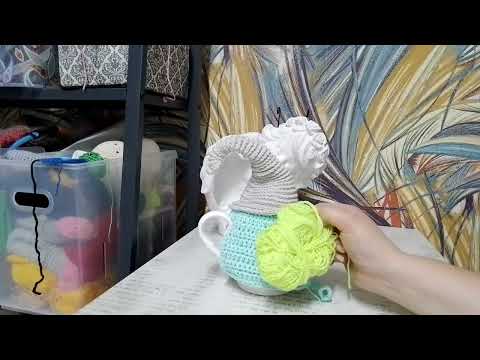 Видео: ГРЕЛКА НА ЧАЙНИК "ДОМИК" КРЮЧКОМ/// ДЕКОР И ОБВЯЗКА ///ЧАСТЬ 4