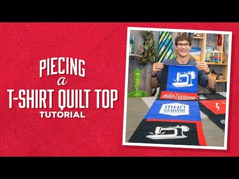 Видео: Узнайте, как сшить лоскутное одеяло из футболки вместе с Робом!