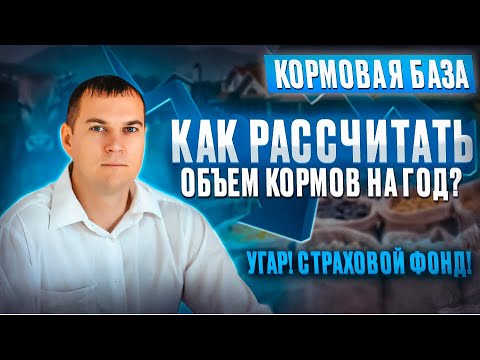 Видео: Как рассчитать объем грубых кормов для молочного стада на год? Угар. Страховой фонд.
