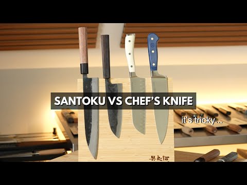 Видео: Сантоку против поварского ножа | Форма лезвия имеет БОЛЬШЕЕ значение, чем название!