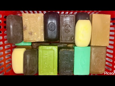 Видео: ASMR🔪Cutting dry soap 🤎Резка сухого дегтярного и хозяйственного мыла 🤎