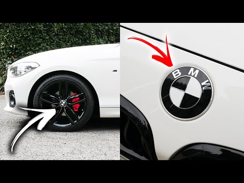 Видео: Покраска суппортов BMW в красный цвет и установка черных значков *модификации BMW 1 серии*