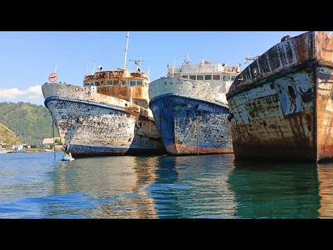 Видео: Листвянка — порт Байкал 🌊 прогулка на сапбордах | кладбище кораблей и виды с воды