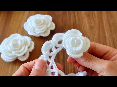 Видео: УДИВИТЕЛЬНО Очень легко сделать великолепную вязаную желтую розу.