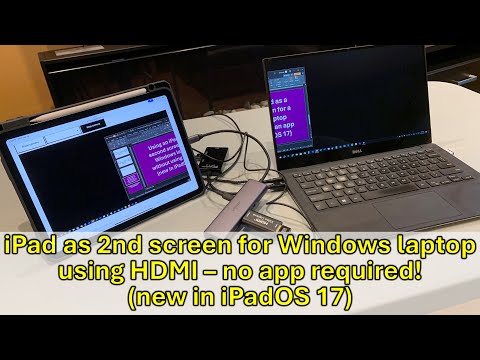 Видео: iPad как второй экран для ноутбука на Windows через HDMI — приложение не требуется! (новое в iPad...
