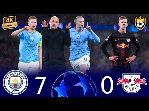 Видео: Холанд забил (5) голов за "57" минут – рекорд! 🤯💥💣 ❯ Ман Сити (7-0) Лейпциг ● 4K 🎬