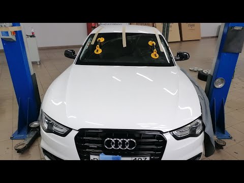 Видео: AUDI А-5  S-Line замена лобового стекла .