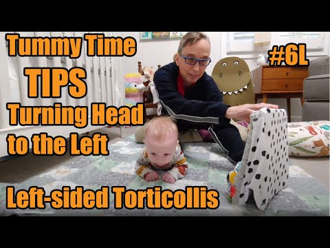 Видео: #6L Время на животе Советы по управлению головой для лечения левосторонней кривошеи
