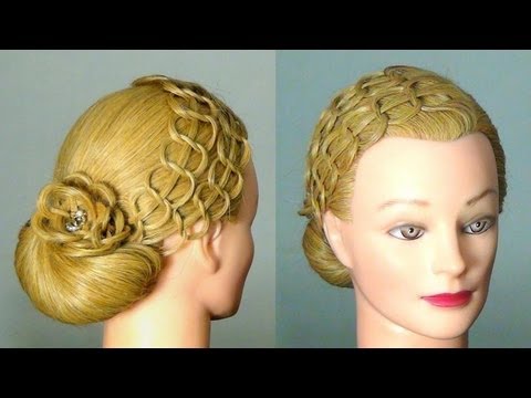 Видео: Вечерняя, свадебная причёска. Wedding prom hairstyles for long hair