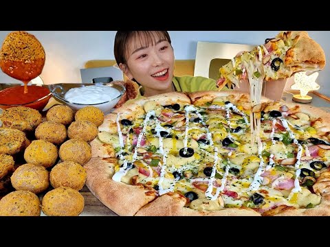 Видео: ASMR Пицца из сладкого картофеля🍕, Сырные шарики, Миан Бао Ся (тосты с креветками) МУКБАНГ