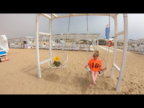 Видео: Витязево. Пляж отеля Venera Resort. Наш отзыв об отеле.