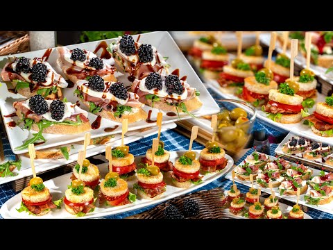 Видео: Вкусные бутерброды не только на завтрак - пармская ветчина, моцарелла, ежевика с камамбером