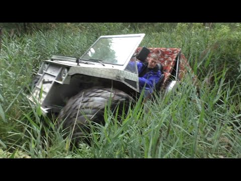 Видео: Испытание вездехода "Проходимец" на болотных озерах. Часть 2.