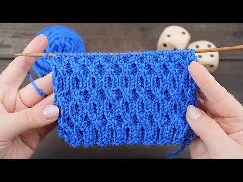 Видео: Рельефный узор «Бесконечность» спицами