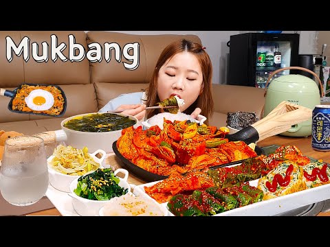 Видео: Sub) Настоящий Мукбанг- 11 блюд корейской домашней еды 🍱 Острая свинина кимчи 🥘 ASMR KOREANFOOD