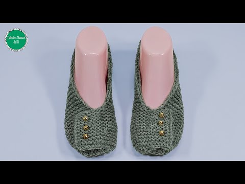 Видео: вязание тапочек