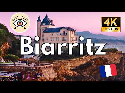 Видео: Биарриц, Франция - ПЕШЕХОДНАЯ ЭКСКУРСИЯ 4K | 💰 Здесь НЕТ нормальных домов... ТОЛЬКО ЗАМКИ! 🏰✨