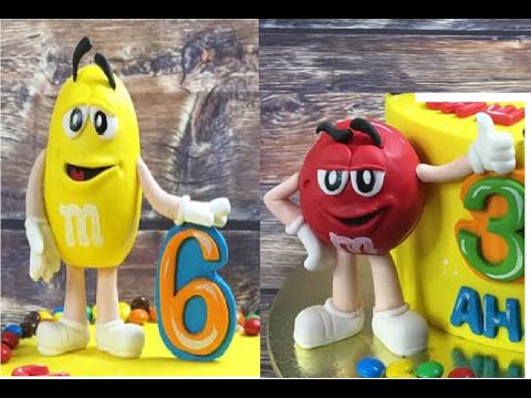 Видео: M&M's из мастики /como fazer M&M's / how to make M & M's of fondant / cake topper Танинторт