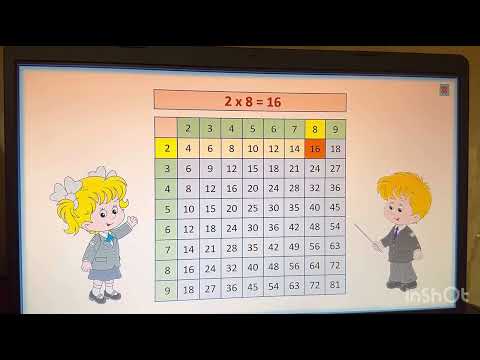 Видео: Ашық сабақ 2-ге көбейту кестесі.  87014914295