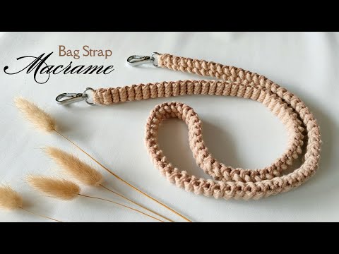 Видео: Bыкройка ремешка для сумки в технике макраме 2 в 1 | Ремешок для сумки-слинга в технике макраме