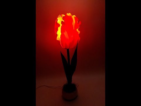 Видео: Светильник из изолона. Тюльпан. Бутон.