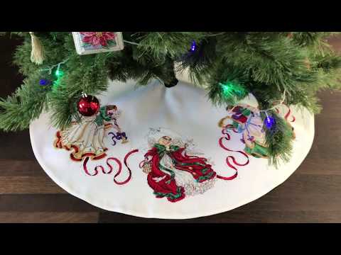 Видео: 134 Готовая юбка под елку Dimensions Mystical Angel Tree Skirt