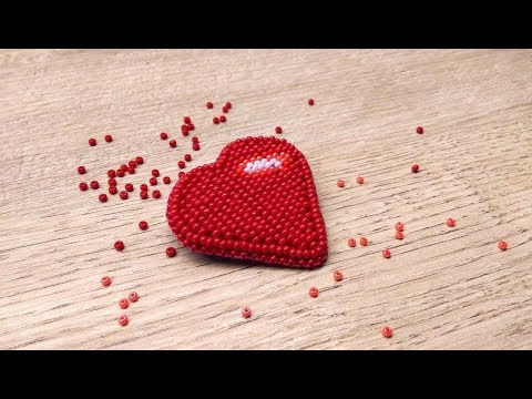 Видео: БРОШЬ СЕРДЦЕ из БИСЕРА - мастер-класс