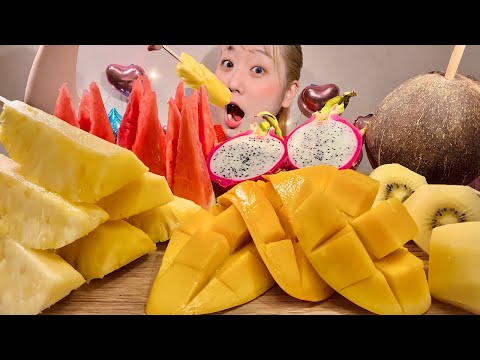 Видео: ASMR Летние фрукты【русские субтитры】【Mukbang/ Eating Sounds】