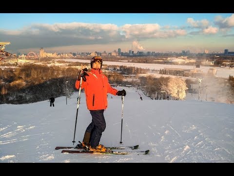 Видео: Москва, Горнолыжный Комплекс"Лататрек"в Крылатском.