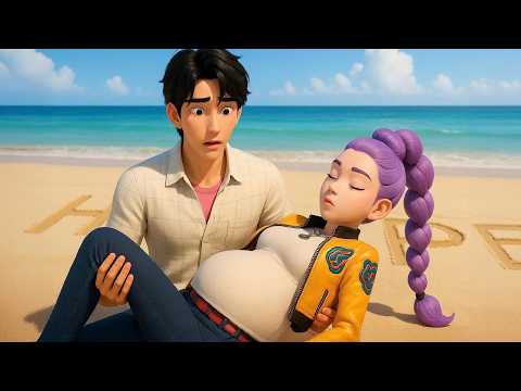 Видео: История любви Руми и Джину: спасение беременной Руми на острове | K-POP «Охотники на демонов» со ...