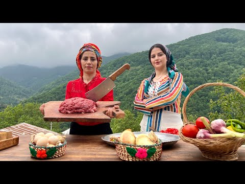 Видео: Картофель и мясной фарш превратились в фрикадельки в деревне ♧ ИРАН Сельская жизнь в горах