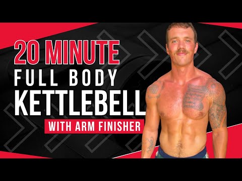 Видео: 20-минутная тренировка с гирей для силы, выносливости и подвижности | Комплекс для всего тела (бе...