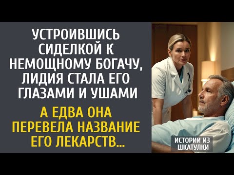 Видео: Устроившись сиделкой к немощному богачу, стала его глазами… А едва она перевела название лекарств…