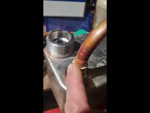 Видео: как паять медь к теплообменнику/ пайка меди и нержавейки