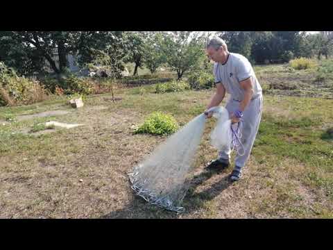 Видео: кастинговая сеть диаметр 5 м.