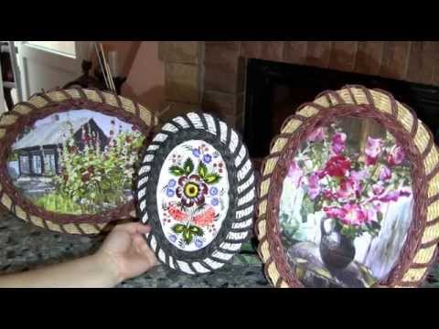 Видео: Плетёная рамочка для цветочного мотива