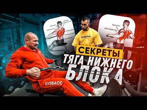 Видео: ТЯГА НИЖНЕГО(горизонтального)  БЛОКА. СЕКРЕТЫ. Хваты, техника. Дмитрий Яковина