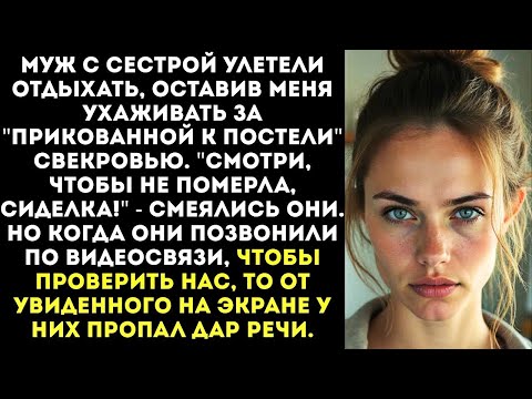 Видео: Ты будешь убирать за моей больной мамой, а мы с сестрой поедем в Дубай! - заявил муж...