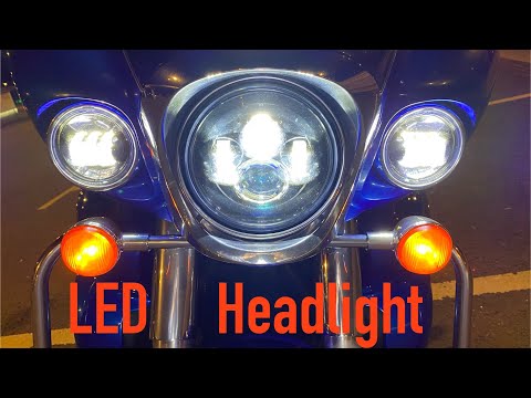 Видео: Заменил галоген на диодный свет Kawasaki VN1700 Voyager